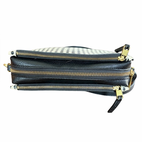 Fossil Black and White Woman’s Campbell Polka Dot Crossbody Bag - Picture 7 of 13